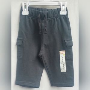 Jumping Beans Cargo Pants Drawstring Gray Baby Boy Size 9 Months